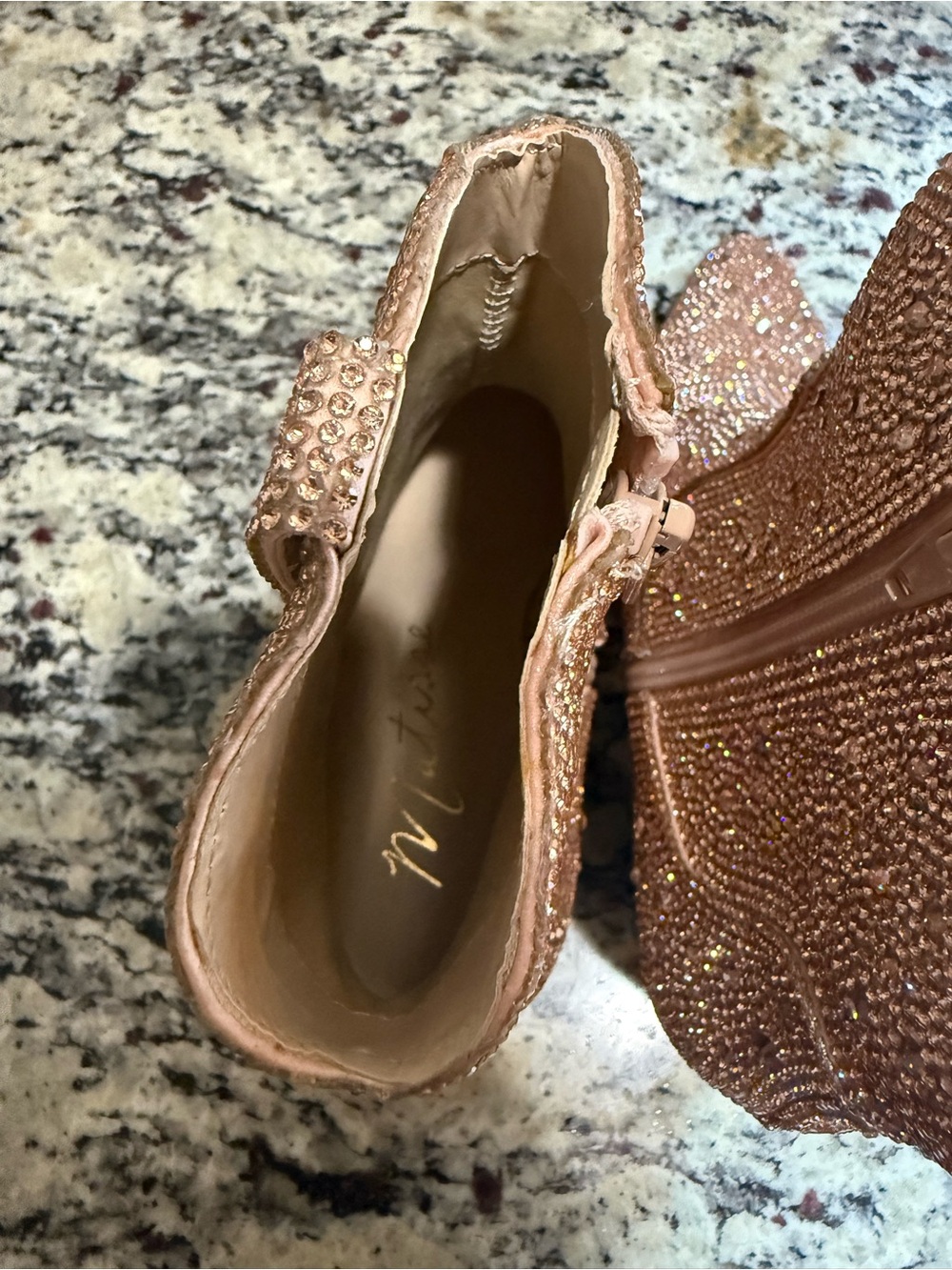 Matisse Champagne Rhinestone Booties 6.5 - Picture 8 of 10